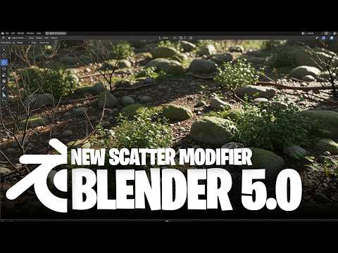 The new scatter modifier in blender 50 is perfect