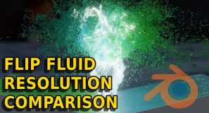 Flip Fluid Resolution Comparison Blender