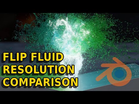 Flip Fluid Resolution Comparison Blender
