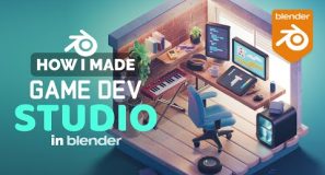Isometric Studio Room in Blender – 3D Modeling Process | Polygon Runway