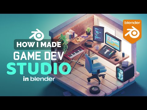 Isometric Studio Room in Blender – 3D Modeling Process | Polygon Runway