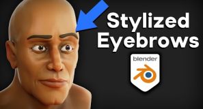 How to Create Stylized Eyebrows on Characters in Blender (Tutorial)