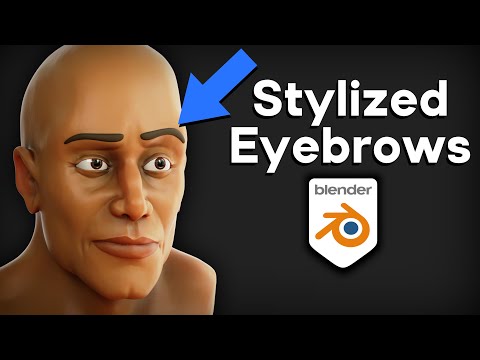 How to Create Stylized Eyebrows on Characters in Blender (Tutorial)