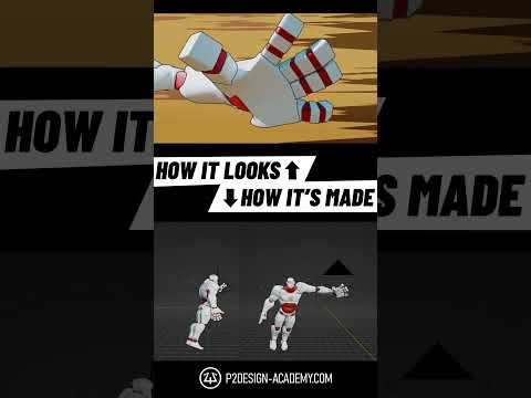 My favorite animation workflow, using 3D rigs as 2D drawing.  #blender #animation #p2design #3D #2D