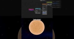 Create a simple Sun shader in Blender #b3d #blender3d