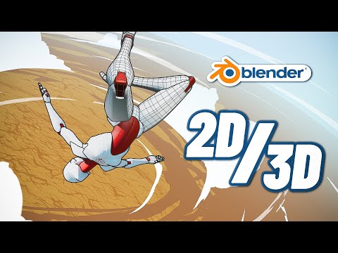How I mix 2D and 3D animation in Blender