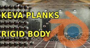 Yet Another Keva Plank Rigid Body Simulation Made Using Blender