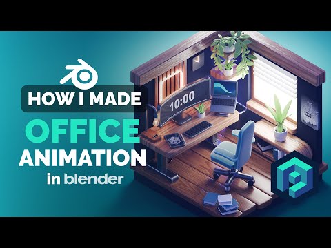 Home Office Animation in Blender – 3D Modeling Process | Polygon Runway