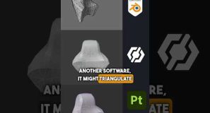 Why does triangulation matter? #b3d #mesh #3dtexture