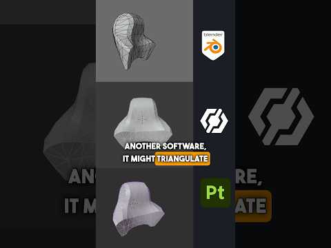 Why does triangulation matter? #b3d #mesh #3dtexture