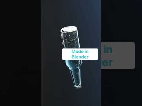 Reactive liquid in a bottle (made in Blender, no fluid sim)