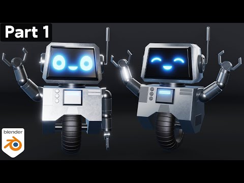 Creating a Cute Robot in Blender 🤖 Part 1 (Blender Tutorial)