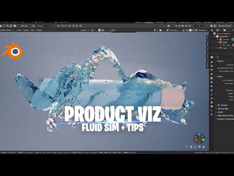 blender pro product visualization animation + lighting + fluid simulation