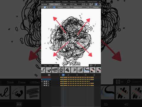 A tip to fill your grease pencil animations with multi-frame editing in Blender #b3d #blender3d