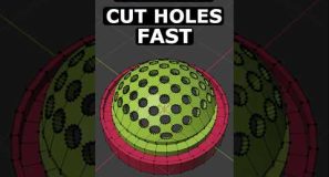 Cut Holes FAST in Blender ! Pro Tip #3d #blender #3danimation