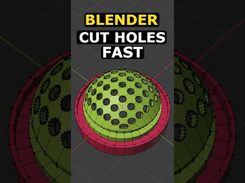 Cut Holes FAST in Blender ! Pro Tip #3d #blender #3danimation