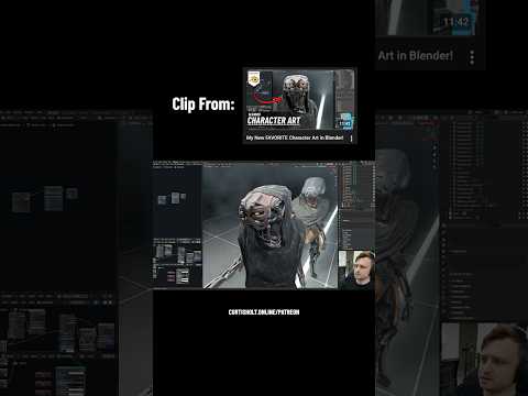 Character Art Breakdown in Blender! #shorts #blender