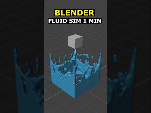 Blender: Fluid Sim in 1 Minute #blender #tutorial #3d #simulator