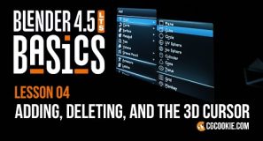 Adding, Deleting, and the 3D Cursor in Blender – BLENDER 4.5 BASICS (part 4)