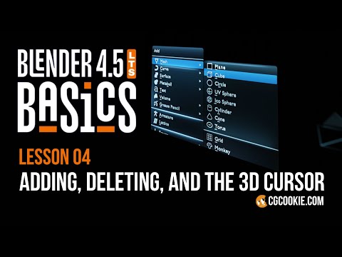 Adding, Deleting, and the 3D Cursor in Blender – BLENDER 4.5 BASICS (part 4)
