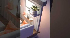 Simple stylized plant made in Blender