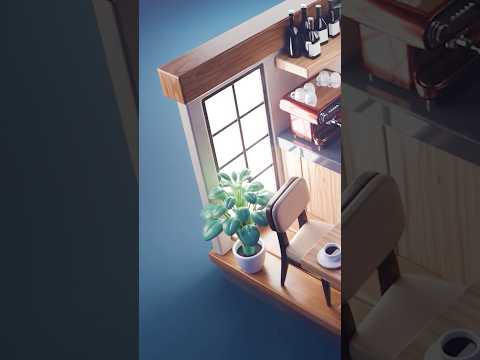 Simple stylized plant made in Blender