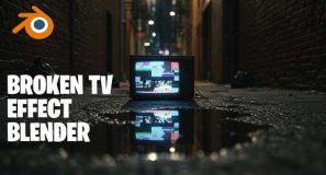 making broken tv signal effects in blender