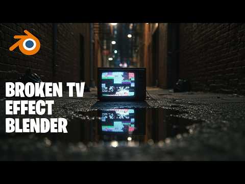 making broken tv signal effects in blender