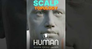 Human scalp topology tip🧑‍🦲 #sculpting #blender3d