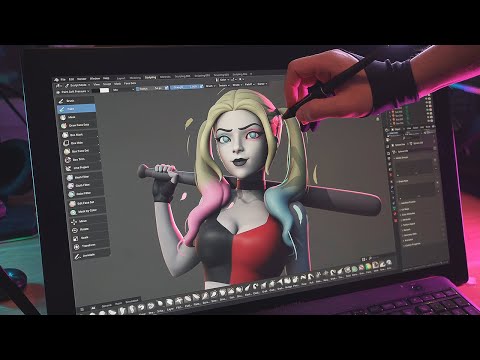 Sculpt with me – Modeling Harley Quinn in Blender