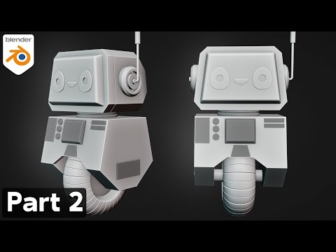 Creating a Cute Robot in Blender 🤖 Part 2 (Blender Tutorial)