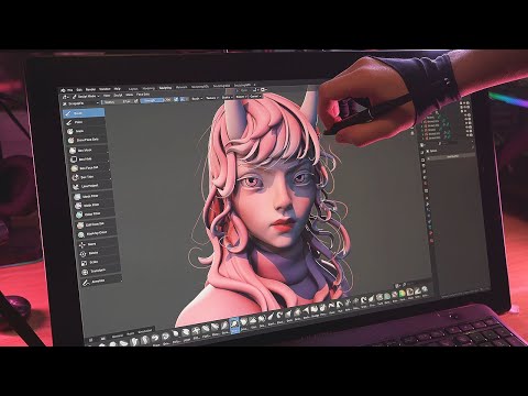 Sculpt with me – Modeling Demon Girl in Blender