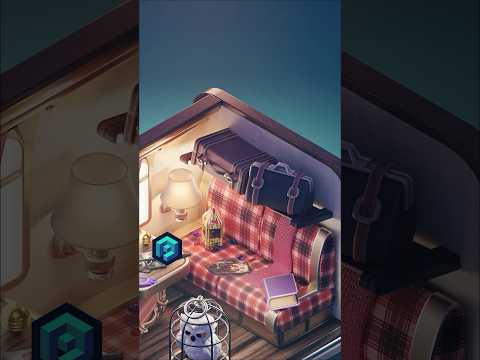 Modeling another luggage in Blender ;) #blender3d #3dmodeling #3dillustration #b3d #isometric