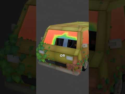 How you can paint broken low poly glass in Blender. #b3d #blender3d