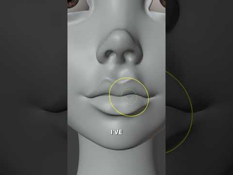 How to get better at sculpting lips in 3D  #3dsculpting #b3d #blender3d