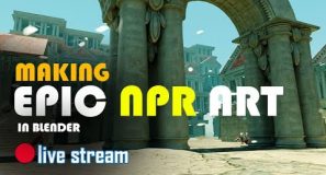 🔴 blender live  – creating an Egyptian forgotten temple in blender concept art