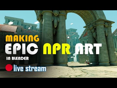 🔴 blender live  – creating an Egyptian forgotten temple in blender concept art