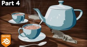 Toon Style Tea Scene – Part 4 ☕ (Blender Tutorial)