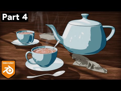 Toon Style Tea Scene – Part 4 ☕ (Blender Tutorial)