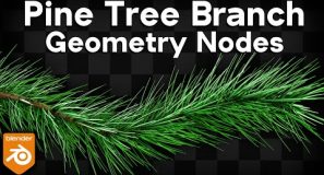 Pine Tree Branch – Geometry Nodes (Blender Tutorial)