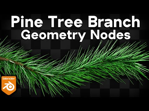 Pine Tree Branch – Geometry Nodes (Blender Tutorial)