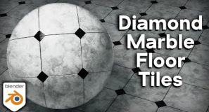 Procedural Diamond Marble Floor Tiles Material (Blender Tutorial)
