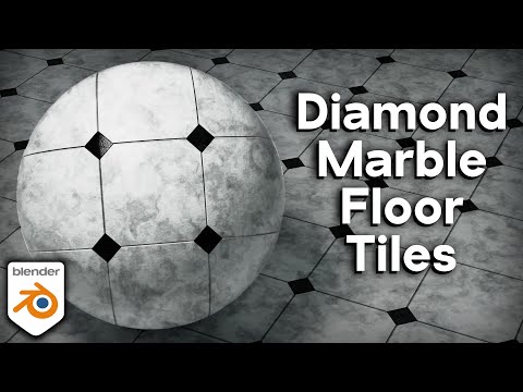 Procedural Diamond Marble Floor Tiles Material (Blender Tutorial)