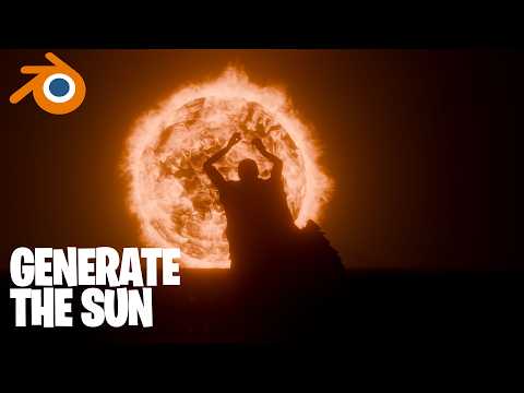 Create a procedural sun in blender