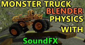 Monster Truck Animation with SoundFX Blender