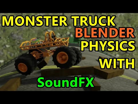 Monster Truck Animation with SoundFX Blender