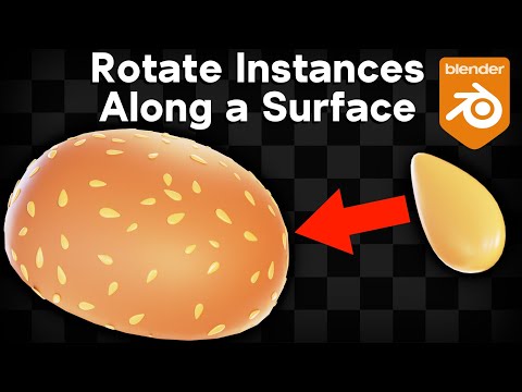 Rotate Instances Along a Surface in Blender (Geometry Nodes Quick Tip)