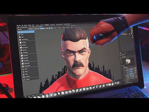 Sculpt with me – 3D Modeling Omni-Man in Blender