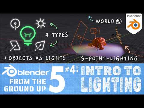 #4: Intro to Lighting! : Blender 5 From the Ground Up #blender3d  #b3d