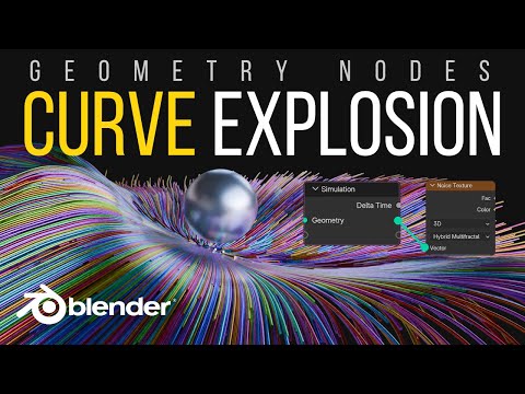 Geometry Nodes Curve Explosion in Blender – Live Tutorial